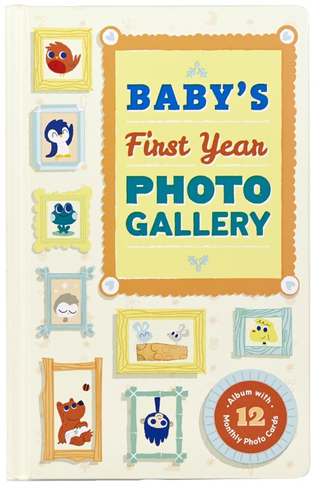 Baby's First Year Photo Gallery Album with 12 Monthly Photo Cards