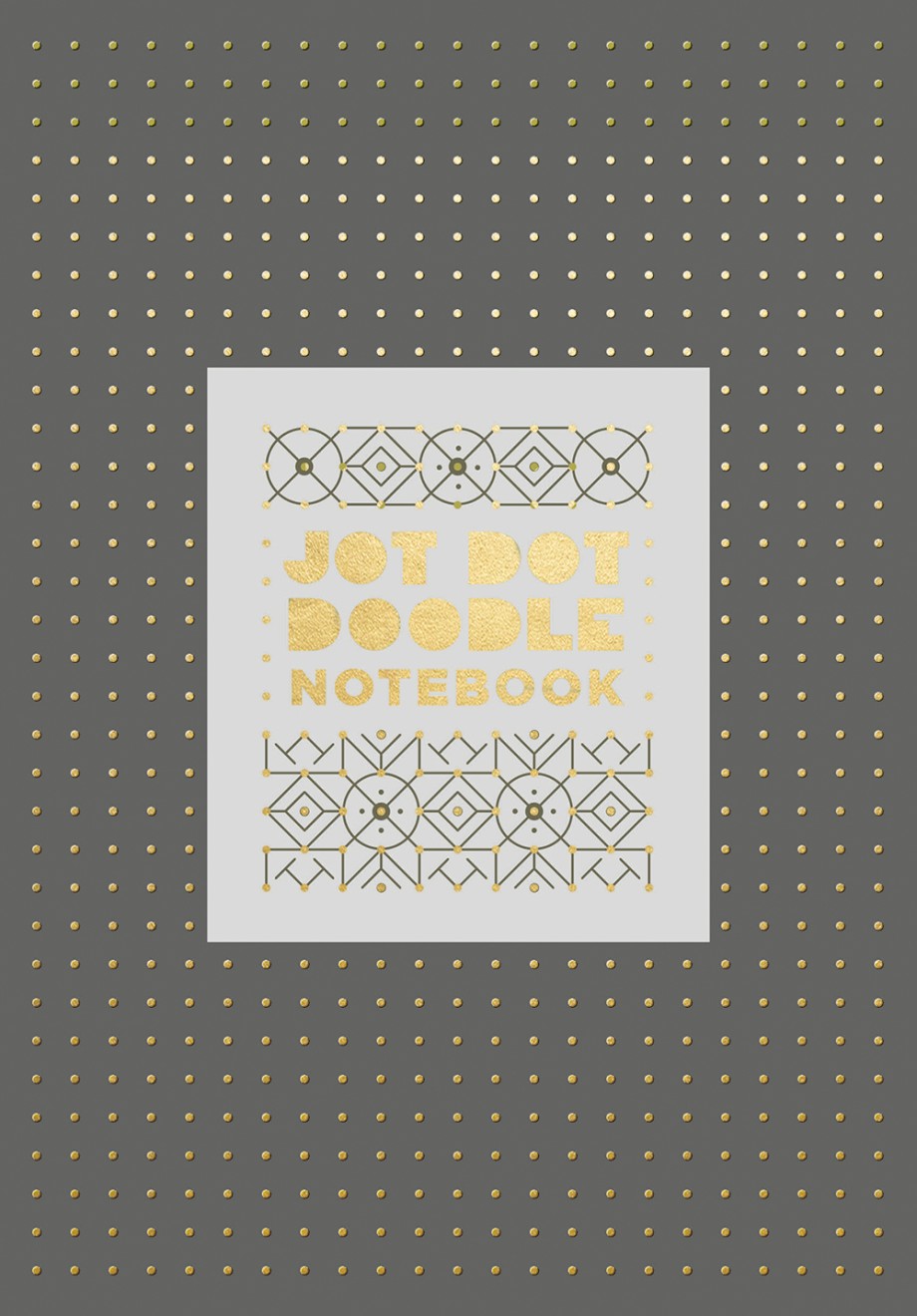 Jot Dot Doodle Notebook (Gray and Gold) 