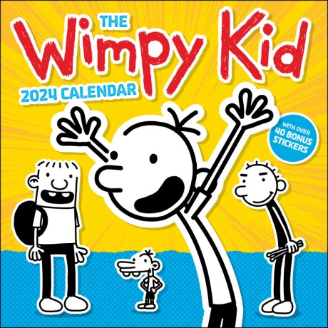 Cover image for Wimpy Kid 2024 Wall Calendar with Over 40 Bonus Stickers 