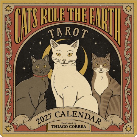 Cover image for Cats Rule the Earth Tarot 2027 Wall Calendar