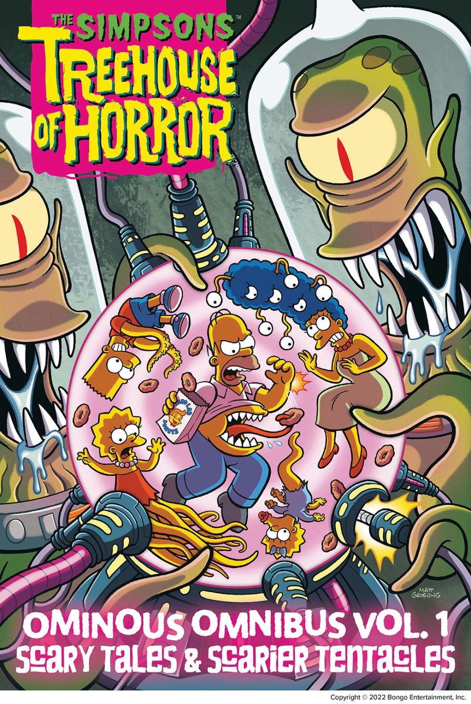 Cover for Simpsons Treehouse of Horror Ominous Omnibus Vol. 1: Scary Tales & Scarier Tentacles