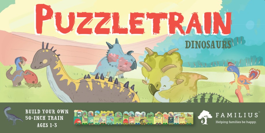 PuzzleTrain: Dinosaurs 26-Piece Puzzle 