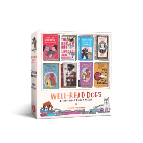 Cover image for Well-Read Dogs A 1,000-Piece Jigsaw Puzzle of Classic Books Reimagined with Dogs