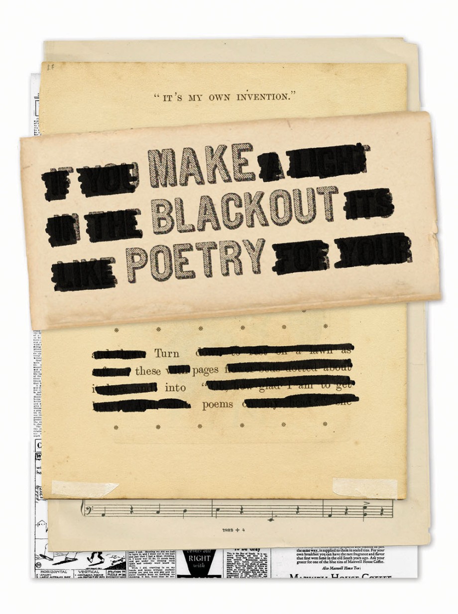 Cover for Make Blackout Poetry Turn These Pages into Poems