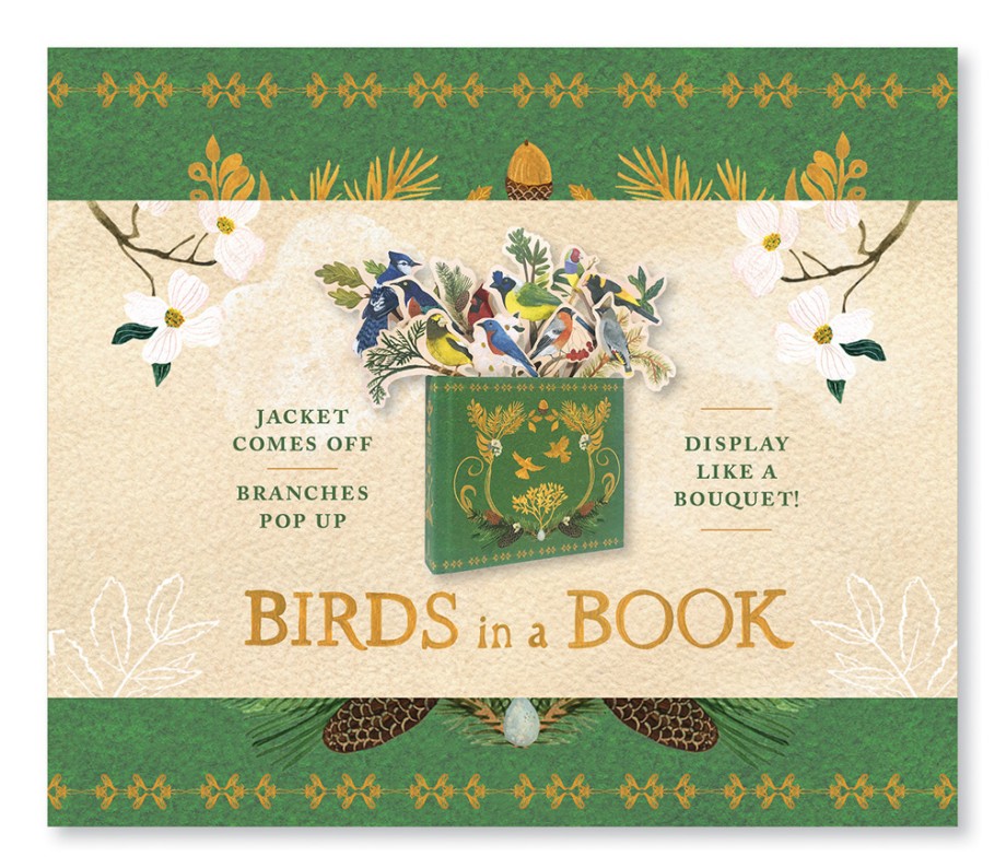 Birds in a Book  (UpLifting Editions) Jacket Comes Off. Branches Pop Up. Display Like a Bouquet!