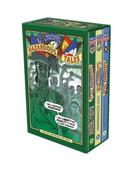 Cover image for Nathan Hale's Hazardous Tales Fourth 3-Book Box Set A Graphic Novel Collection