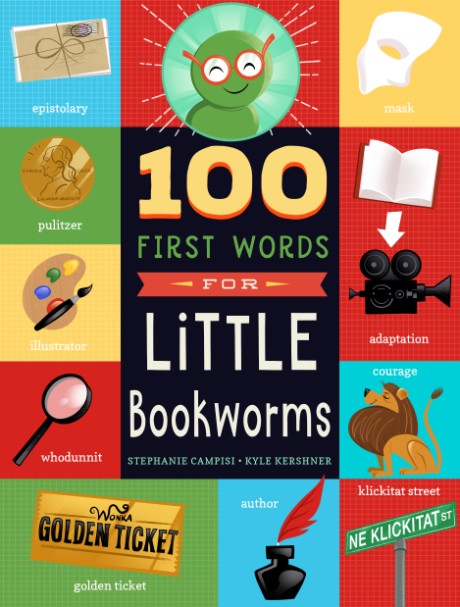 Cover image for 100 First Words for Little Bookworms 