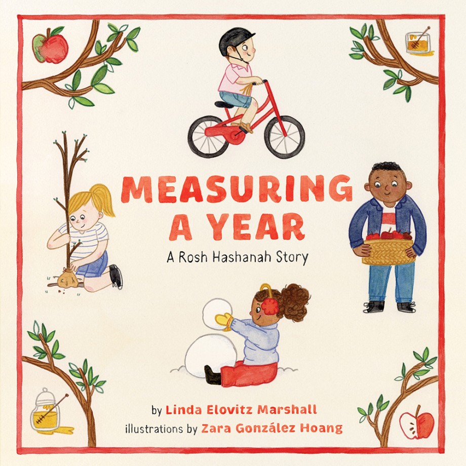 Cover for Measuring a Year: A Rosh Hashanah Story A Picture Book