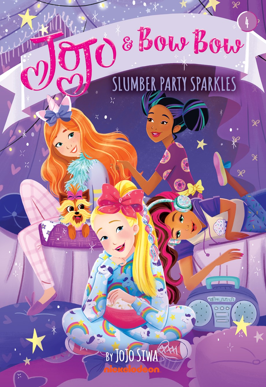 Cover for Slumber Party Sparkles (JoJo and BowBow #4)