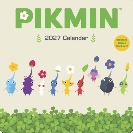 Cover image for Pikmin 2027 Wall Calendar with Bonus Stickers