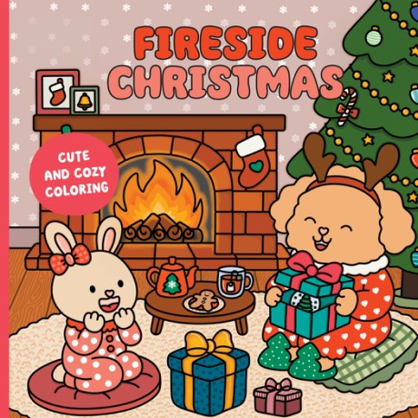 Cover image for Fireside Christmas A Cute & Cozy Coloring Book