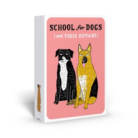 Cover image for School For Dogs (and their Humans) Fifty cards with tips and tricks for dogs and their owners