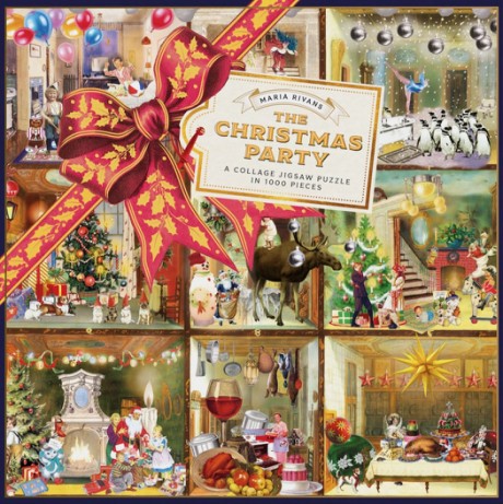 Cover image for Christmas Party (square box format) A 1000-piece Jigsaw Puzzle by Maria Rivans (Square Box)
