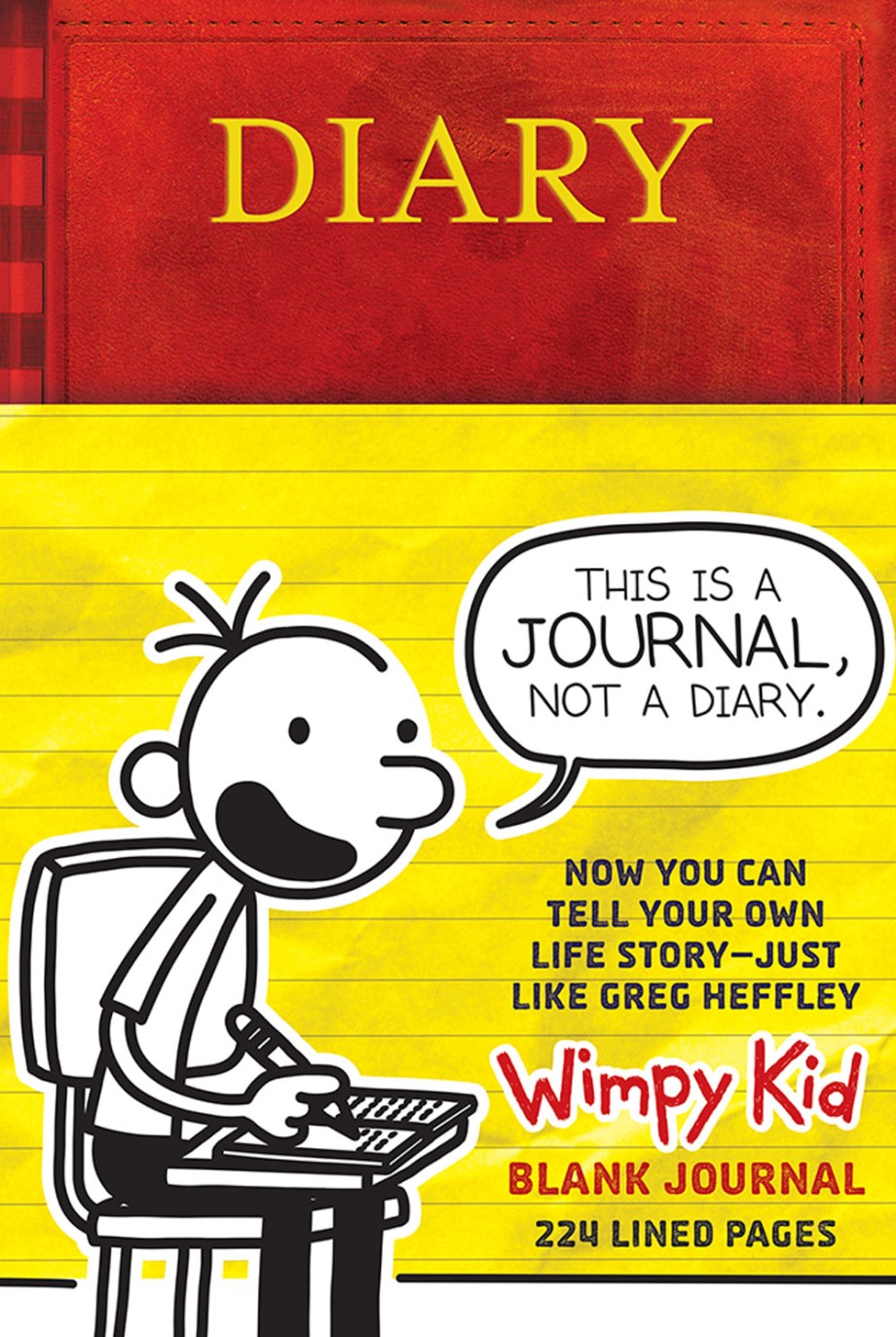 Cover for Diary of a Wimpy Kid Blank Journal 224 Lined Pages and Jeff Kinney Spot Art Throughout