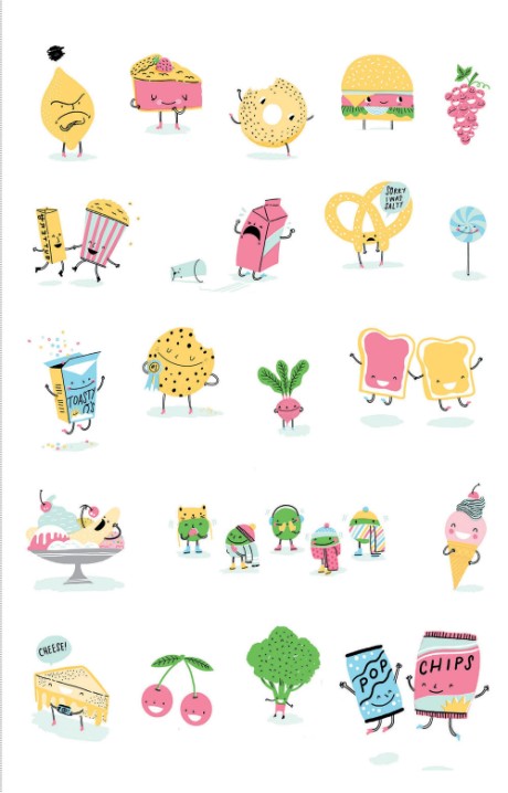 Premiere Sticker Book 250+ Stickers Food and Fun Themes Kawaii Sticker Album