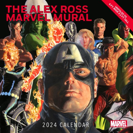 Alex Ross Marvel Mural 2024 Oversized Wall Calendar 