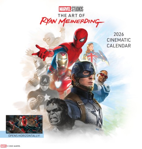 Cover image for Marvel Studios: The Art of Ryan Meinerding 2026 Cinematic Wall Calendar