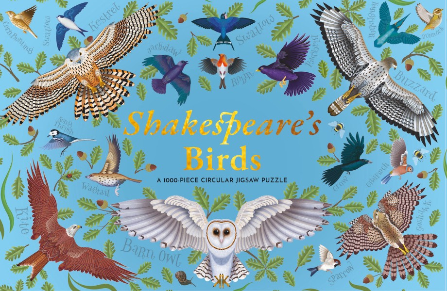 Cover for Shakespeare's Birds A 1000-piece Circular Jigsaw Puzzle by Rebecca Harris