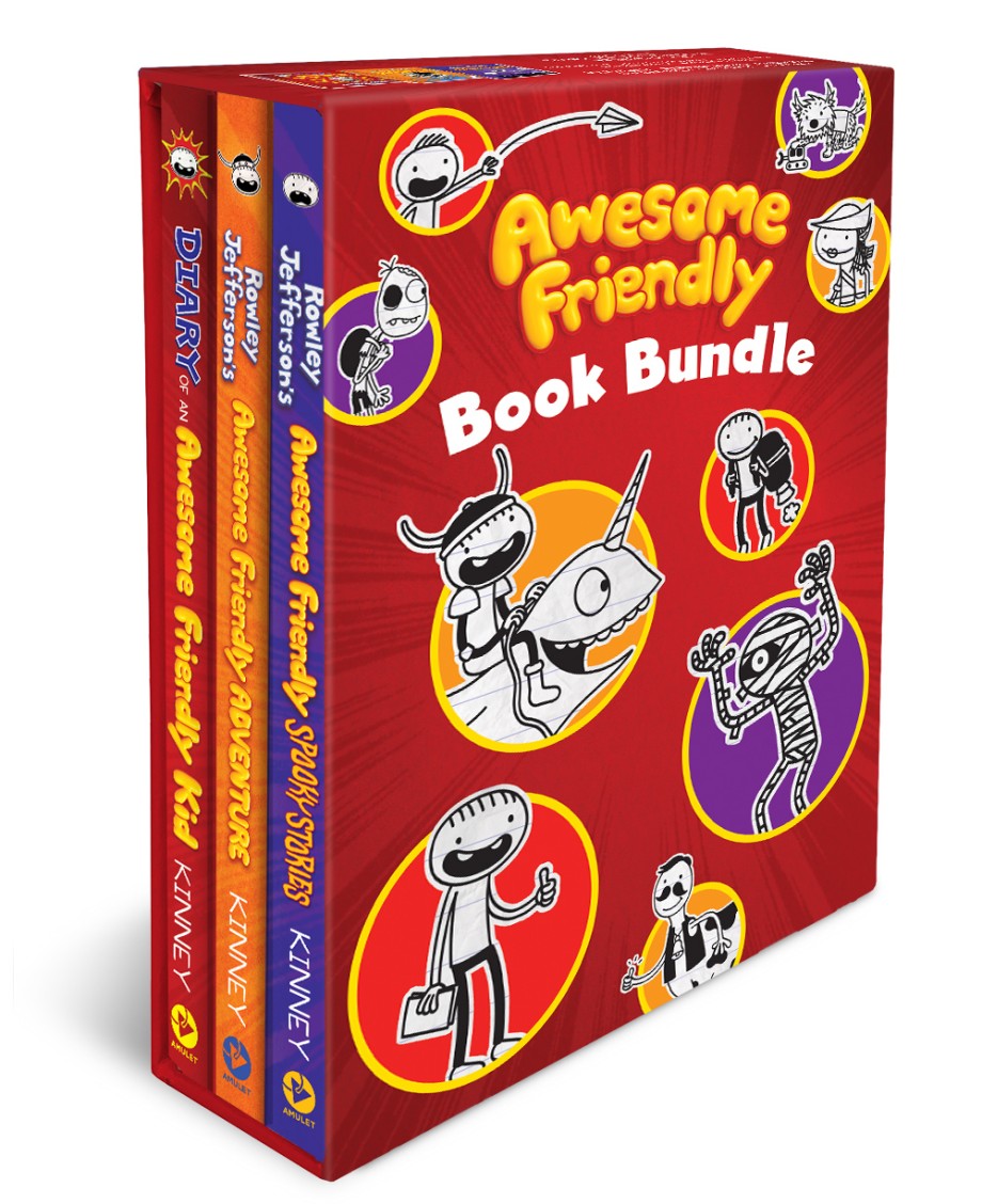 Diary of a Wimpy Kid Box of Books 1-4 Revised - by Jeff Kinney (Hardcover)