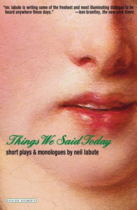 Cover image for Things We Said Today Short Plays and Monologues
