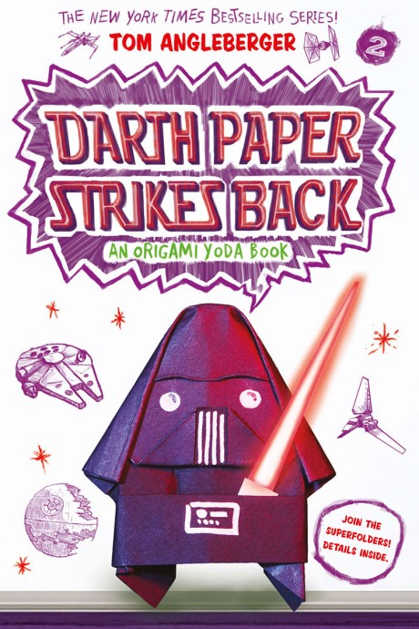Cover image for Darth Paper Strikes Back (Origami Yoda #2) 