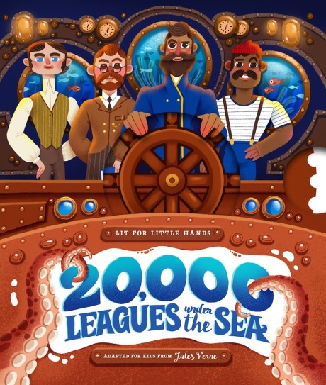 Cover image for Lit for Little Hands: 20,000 Leagues Under the Sea An Interactive Board Book Adapting the Classic for Kids