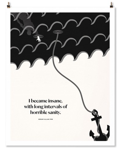 Edgar Allan Poe "Inverted" Print