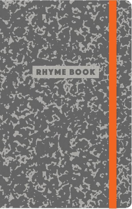 Cover image for Rhyme Book A lined notebook with quotes, playlists, and rap stats