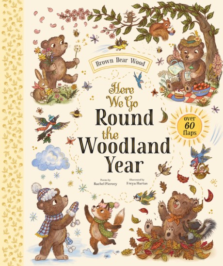 Cover image for Here We Go Round the Woodland Year Over 60 Flaps