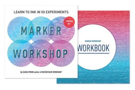 Cover image for Marker Workshop (2 Books in 1) Learn to Ink in 50 Experiments