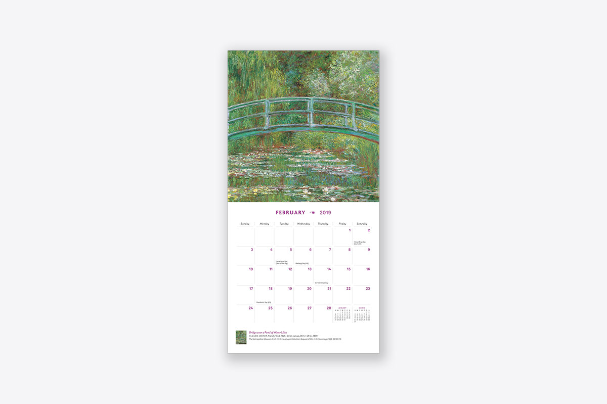 French Impressionist Gardens 2019 Wall Calendar