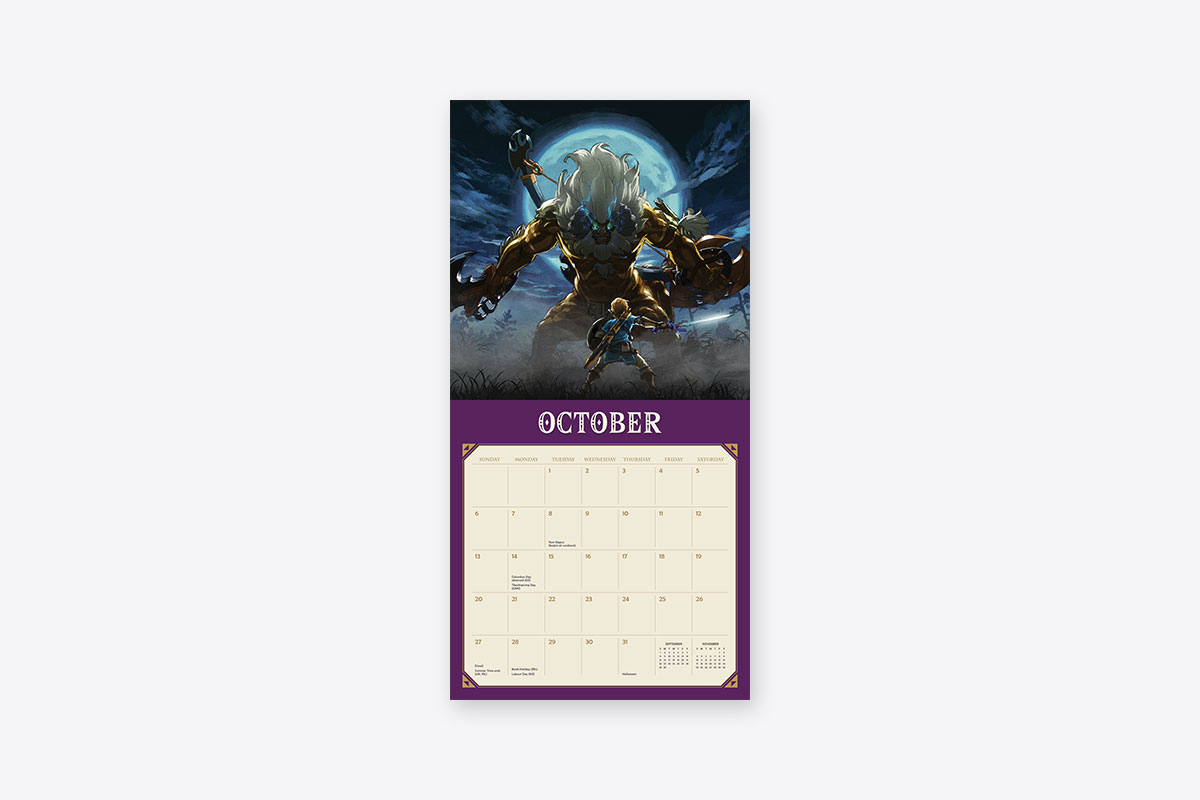 Legend of Zelda: Breath of the Wild 2019 Wall Calendar ... Legend of Zelda: Breath of the Wild 2019 Wall Calendar ...